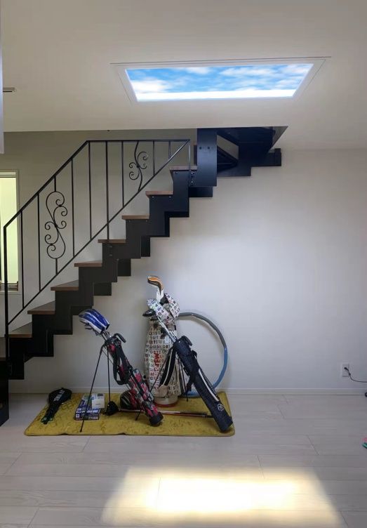 Artificial skylight above an internal stairwell